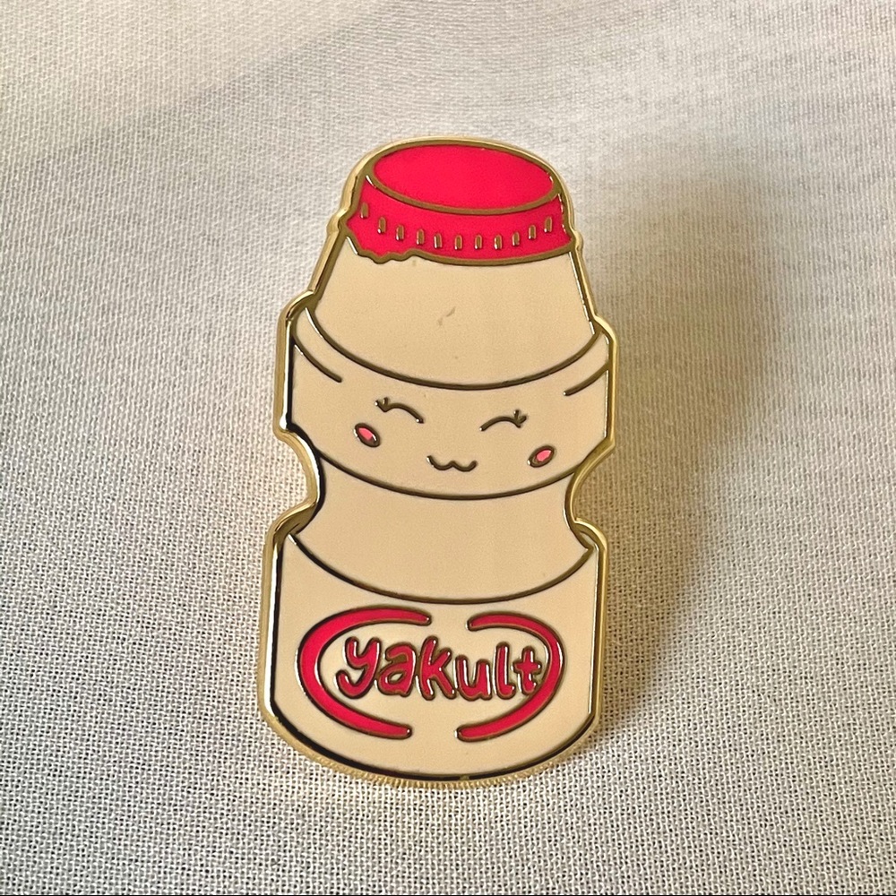Yakult enamel pin